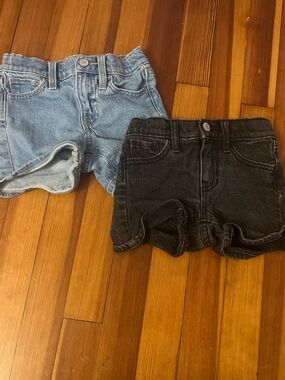 Old Navy Denim Shorts Set - Light Blue & Black